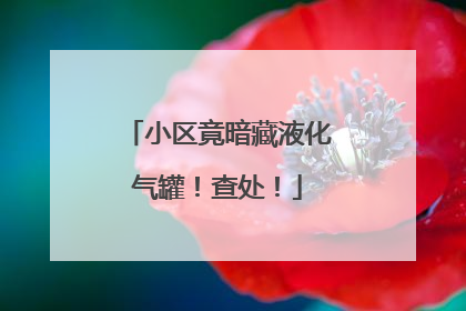 小区竟暗藏液化气罐！查处！